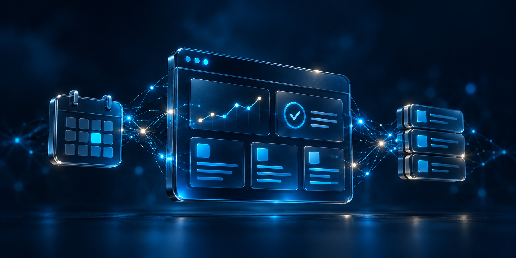 Une interface sur mesure connecte le planning, les données et les outils métier.